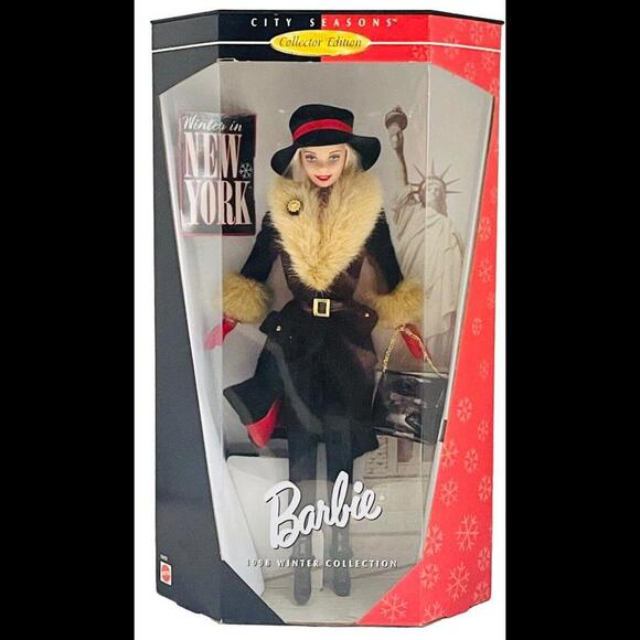 ❤️SOLD❤️Vintage Winter in New York 1997 Barbie Doll Collector Edition #19429 - Picture 1 of 7